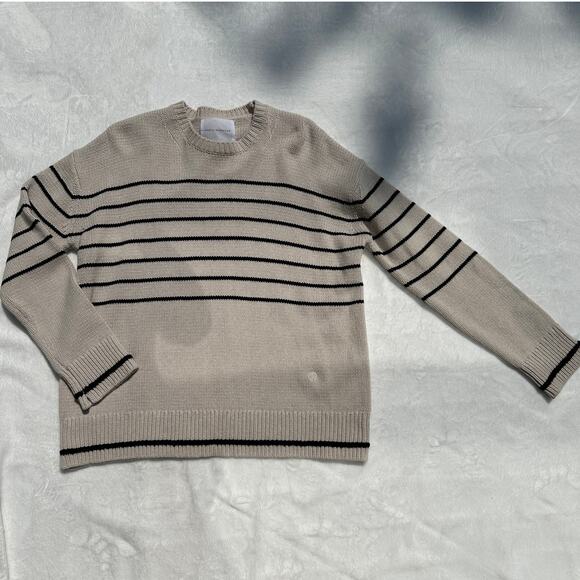 Maria McManus Heavy Gauge Oversized Crew Sweater Small Crema Black NWT$990 - Picture 14 of 16